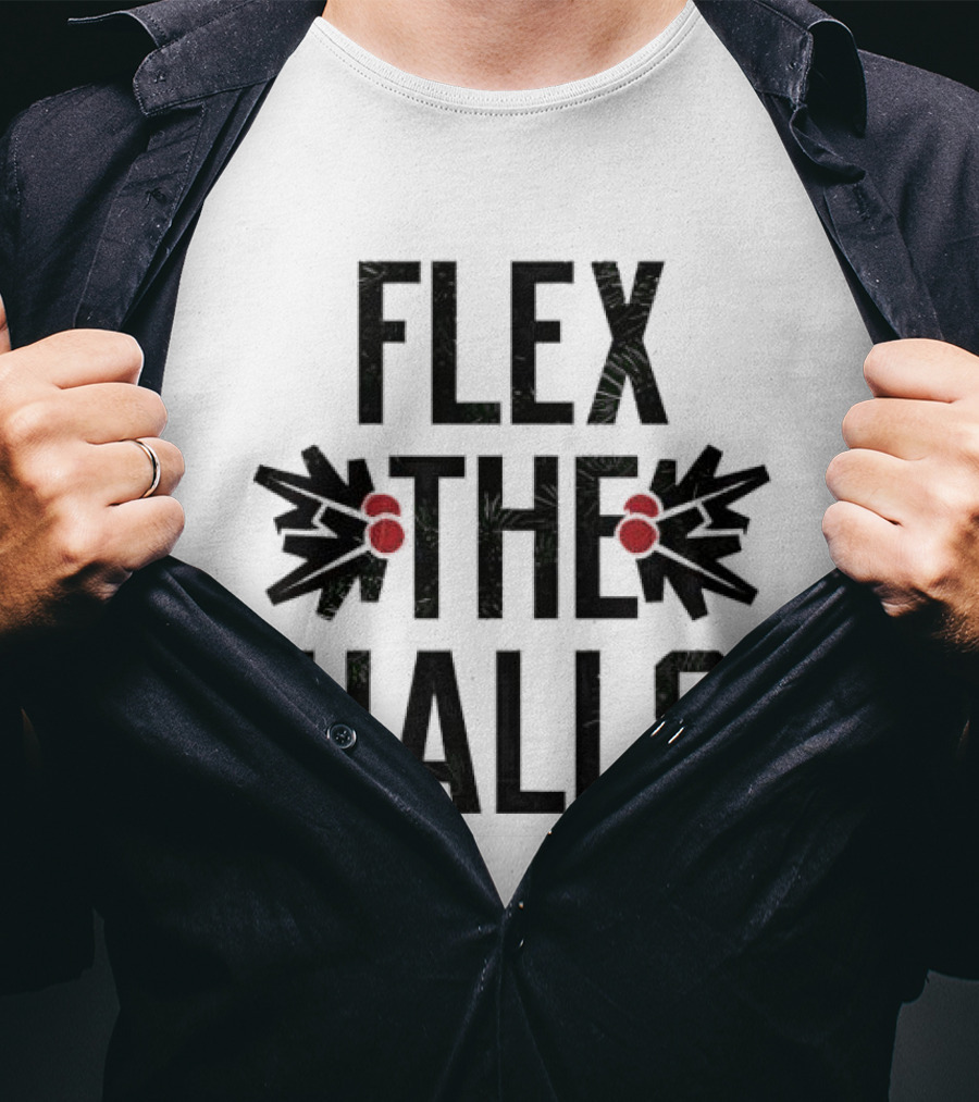 Flex The Halls Boxing Gloves Holiday Fun T-Shirt