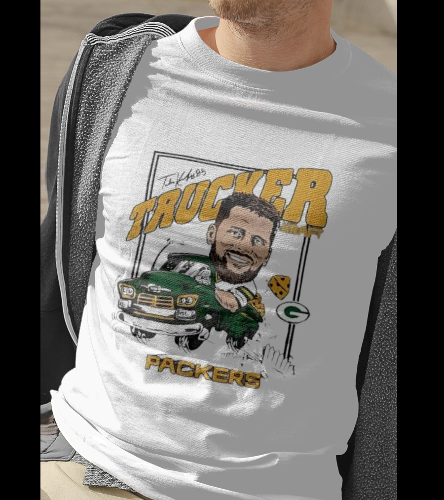 Green Bay Packers Trucker Kraft Cartoon Graphic T-Shirt