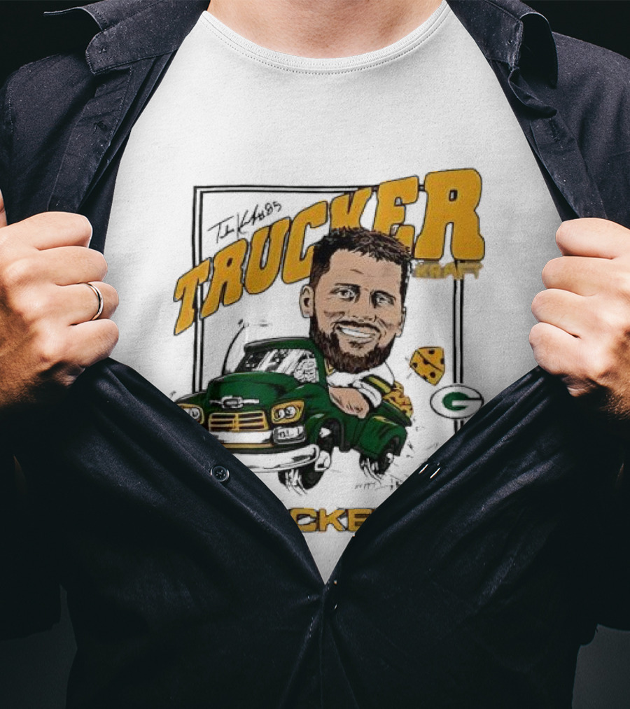 Green Bay Packers Trucker Kraft Cartoon Graphic T-Shirt