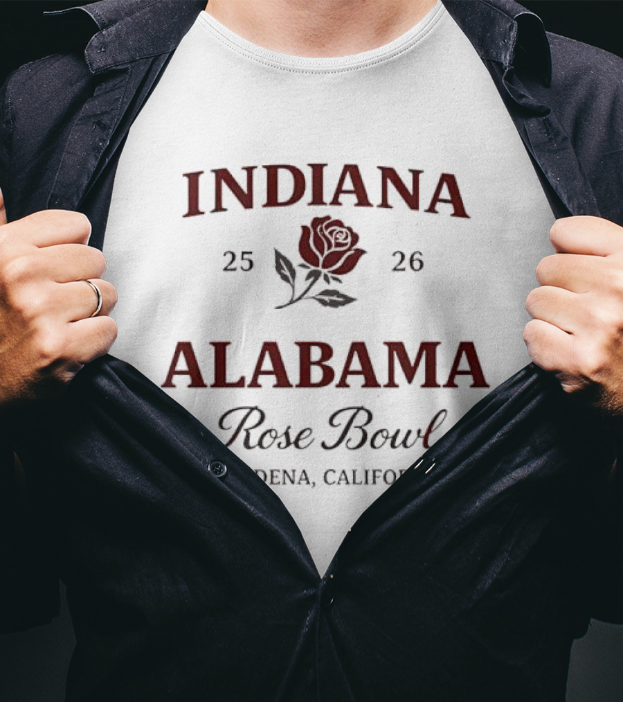 Indiana Alabama Rose Bowl Pasadena 2025-2026 T-Shirt