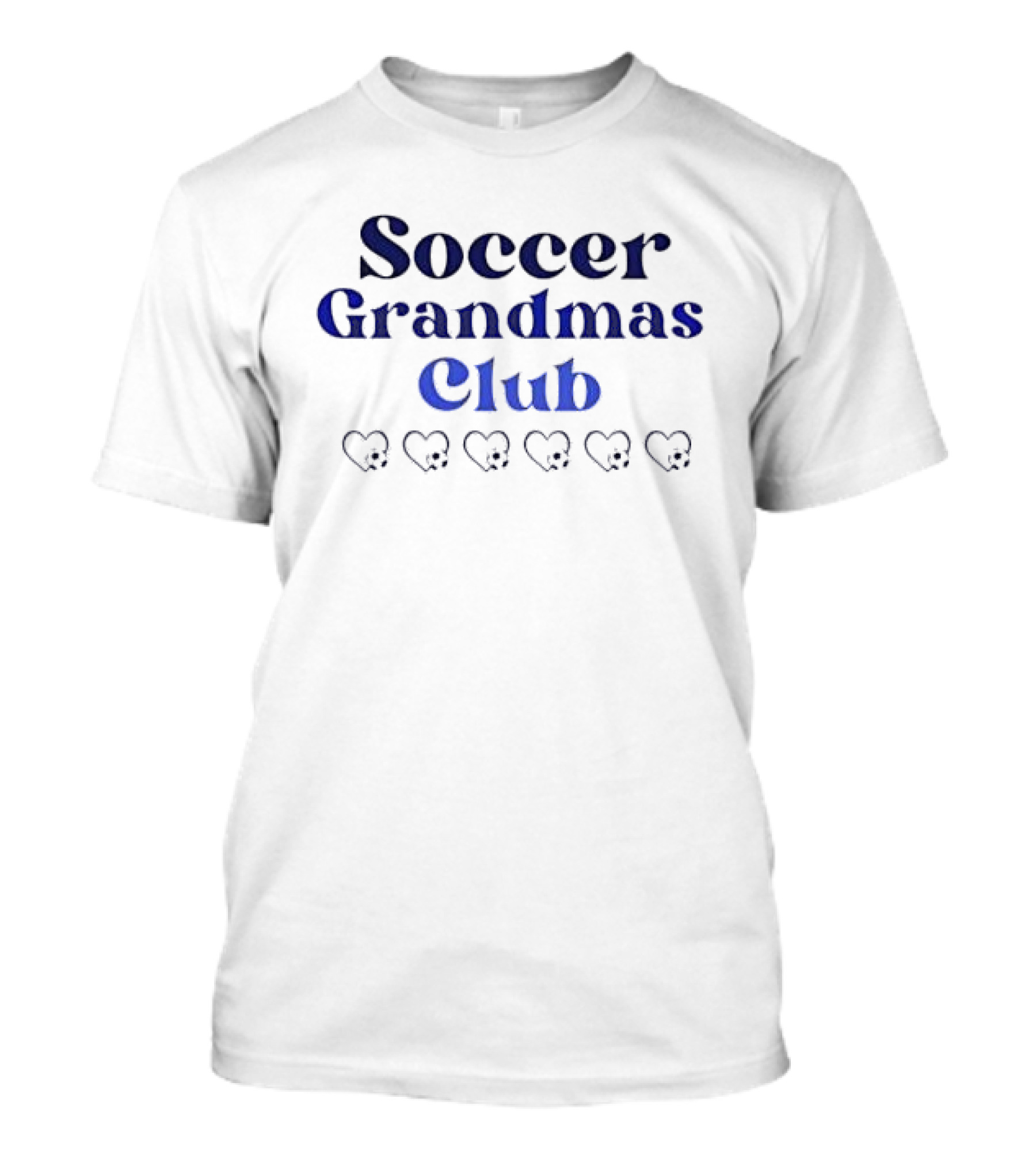 Soccer Grandmas Club With Heart And Soccer Ball Accents T-Shirt