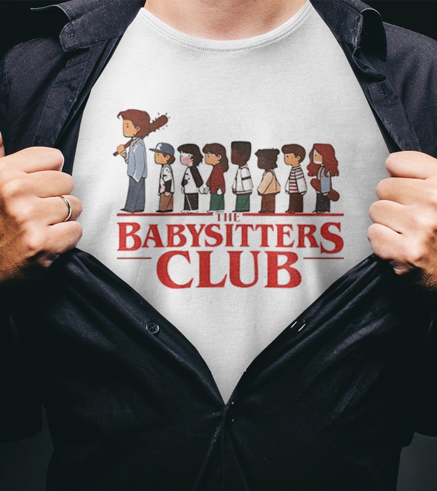 The Babysitters Club Stranger Things Steve Harrington Characters Lineup T-Shirt