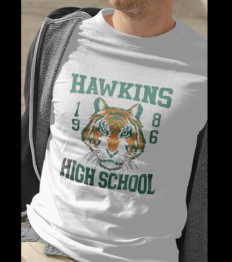 Hawkins High School 1986 Tiger Face T-Shirt