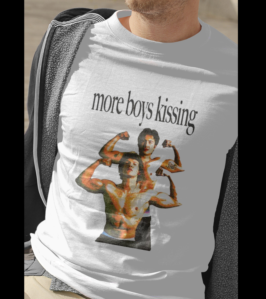 Heated Rivalry More Boys Kissing Muscle Flexing Duo T-Shirt