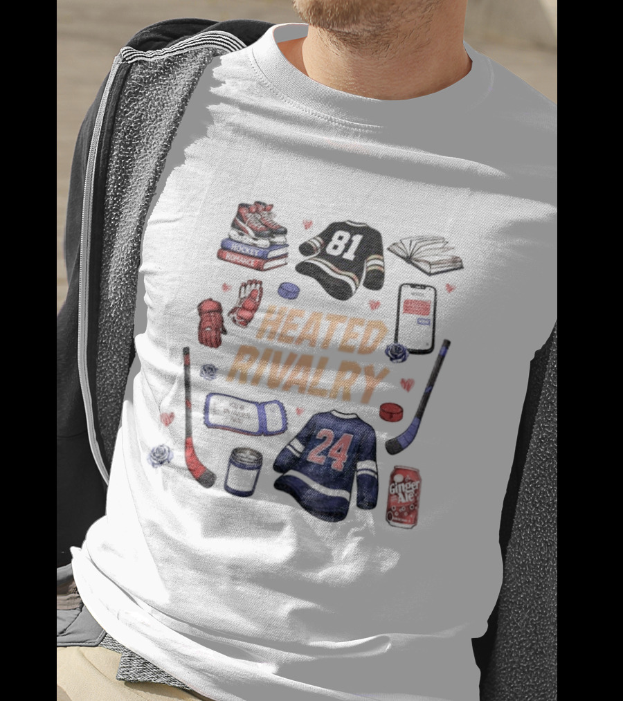 Heated Rivalry Hollander Rozanov 81 24 Romance LGBT Love Hockey T-Shirt