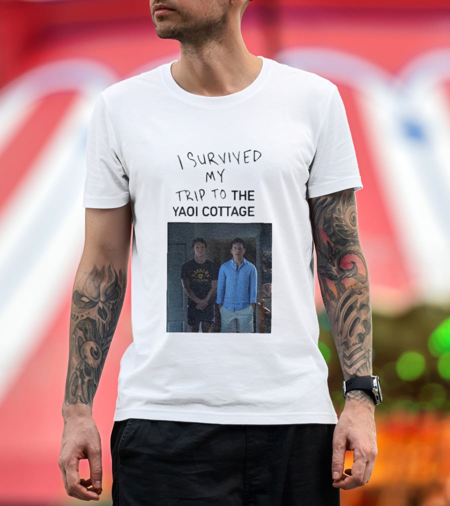 I Survived My Trip To The Yaoi Cottage Heated Rivalry Cottagecore LGBTQ+ Comedy Series T-Shirt