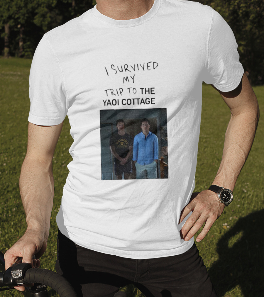 I Survived My Trip To The Yaoi Cottage Heated Rivalry Cottagecore LGBTQ+ Comedy Series T-Shirt