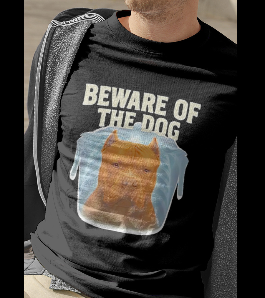 Beware Of The Dog X Ray Pitbull Warning T-Shirt