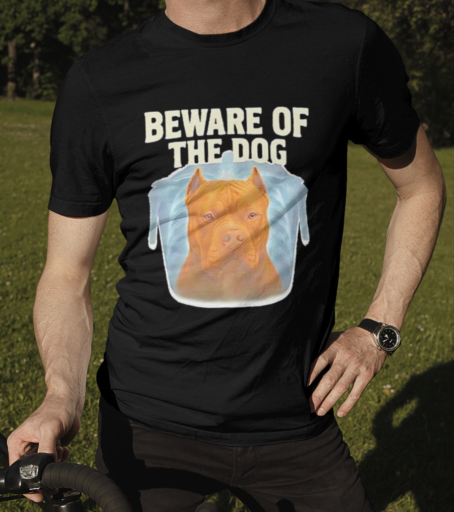 Beware Of The Dog X Ray Pitbull Warning T-Shirt