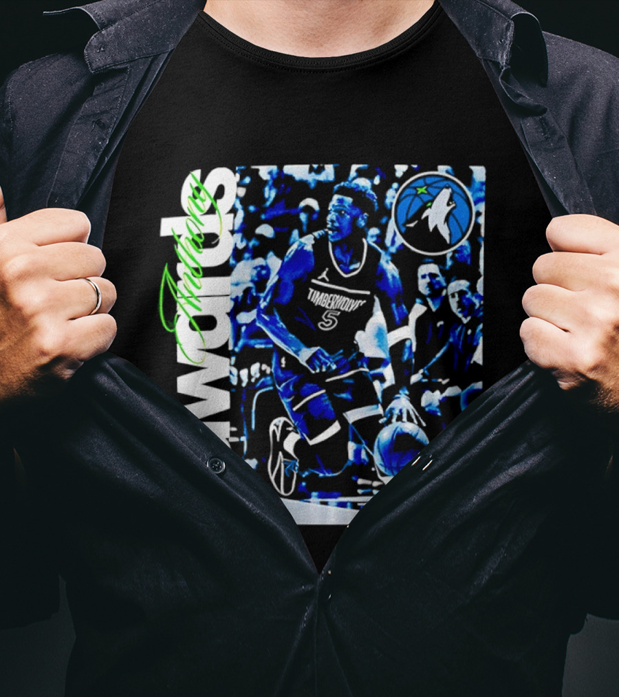 Edwards Timberwolves Basketball Retro Anthony T-Shirt