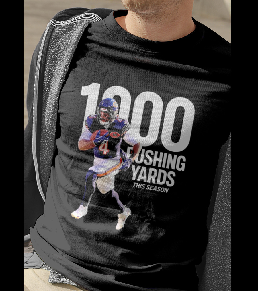 Chicago Bears 1000 Rushing Yards This Season T-Shirt
