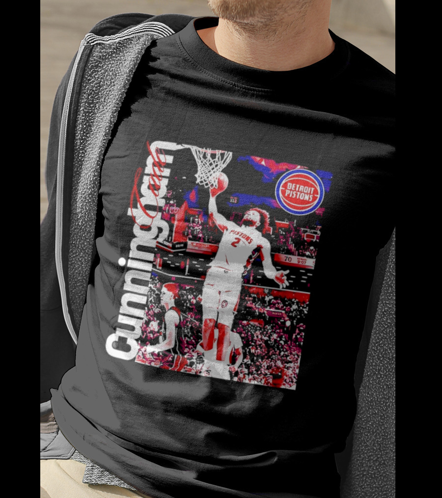 Cade Cunningham Dunking Detroit Pistons Basketball T-Shirt