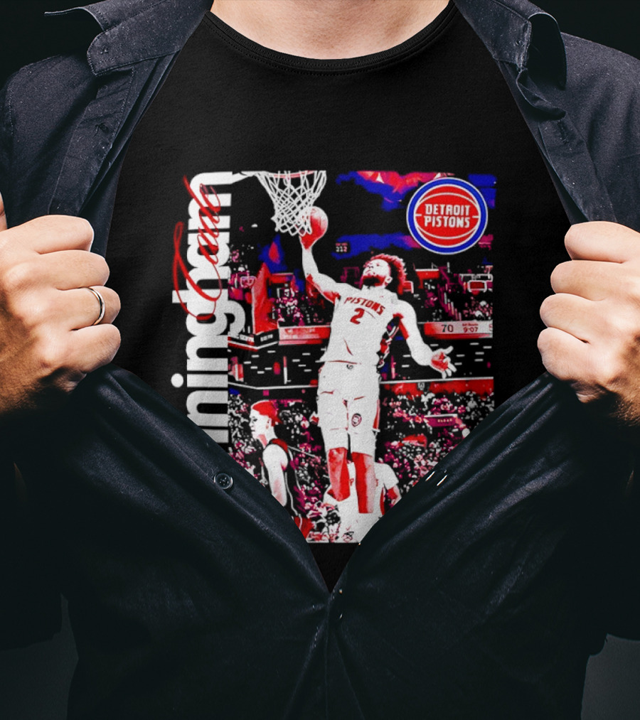 Cade Cunningham Dunking Detroit Pistons Basketball T-Shirt
