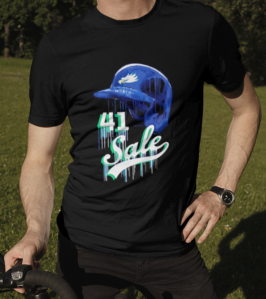 Chris Sale 41 Florida Gulf Coast Eagles Baseball Helmet T-Shirt
