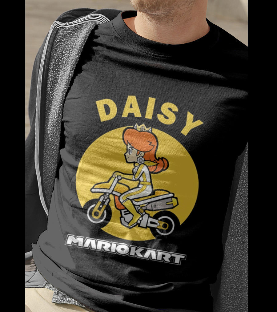 Daisy Mario Kart Motorcycle Rider T-Shirt