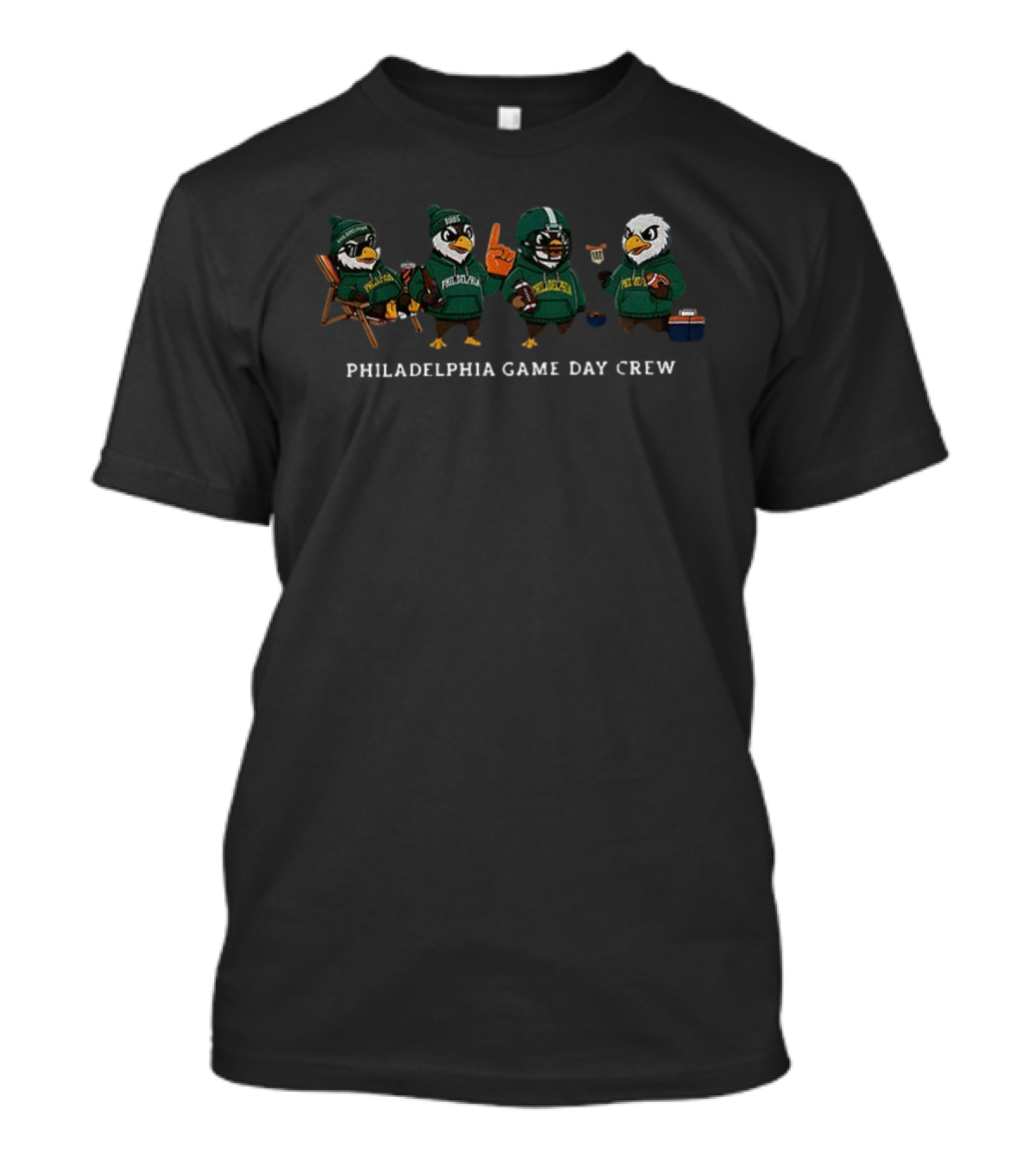 Bird Gang Philly Philadelphia Eagles Football Game Day Crew T-Shirt
