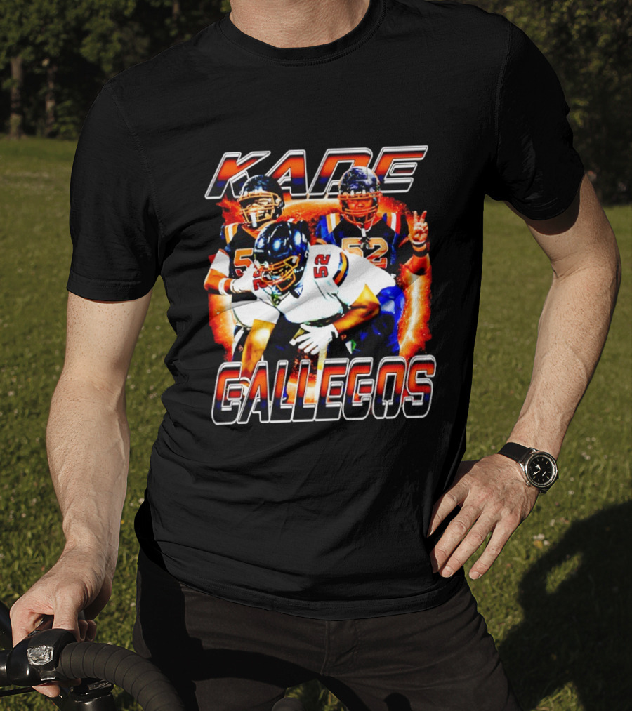 Kade Gallegos 52 Chicago Bears Football T-Shirt