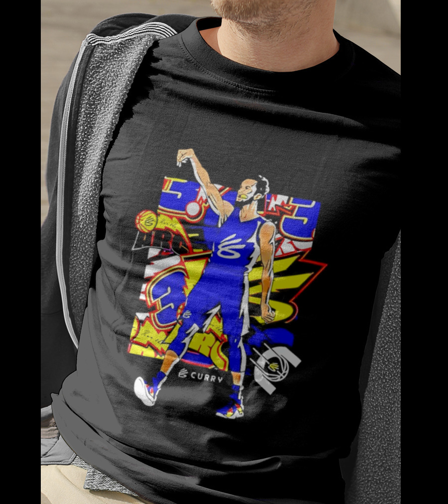 Golden State Warriors Stephen Curry Under Armour Multi Animated Three T-Shirt