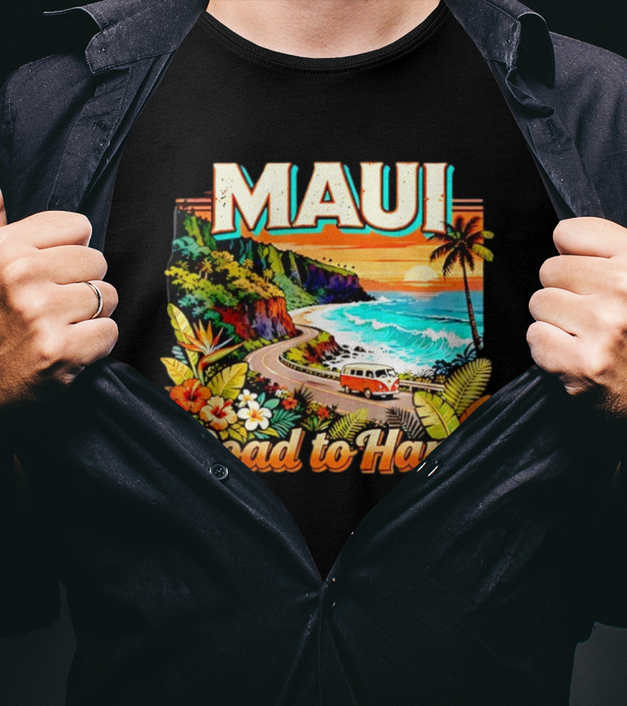Maui Scenic Road To Hana Hawaii Tropical Adventure T-Shirt