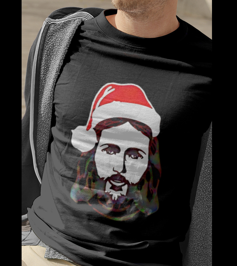 Jesus Santa Hat Christmas Birthday Celebration T-Shirt