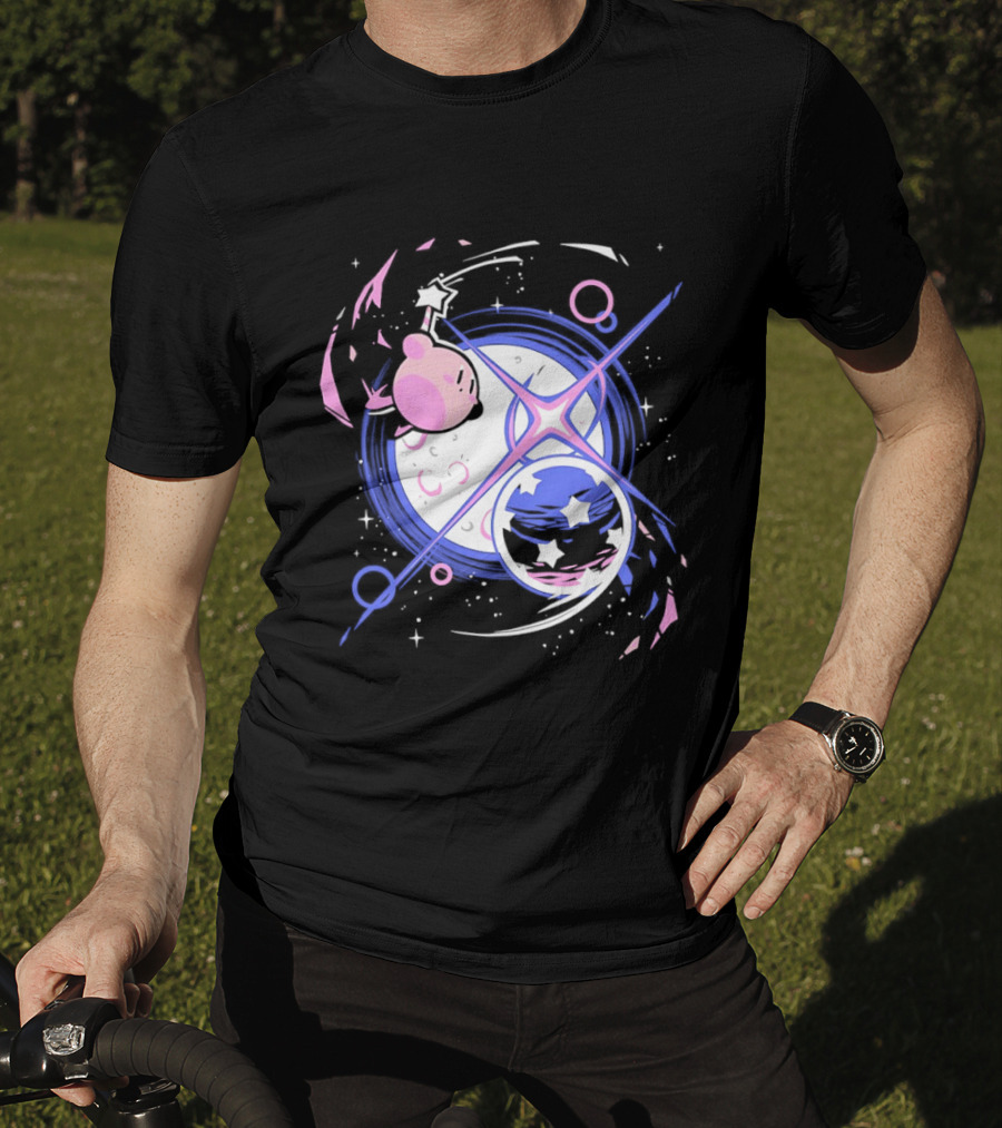 Kirby Celestial Cosmic Dance With Stars And Lunar T-Shirt