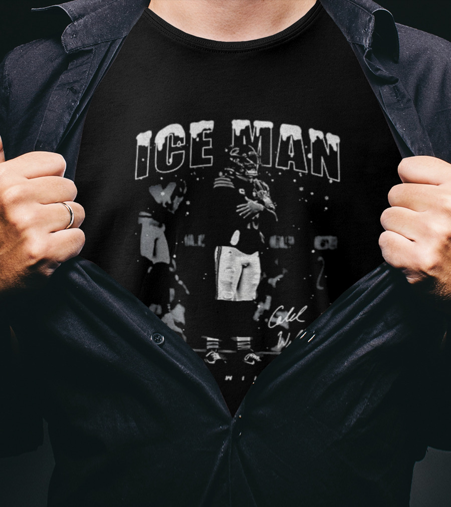 Ice Man Caleb Williams Football Vintage Signature T-Shirt