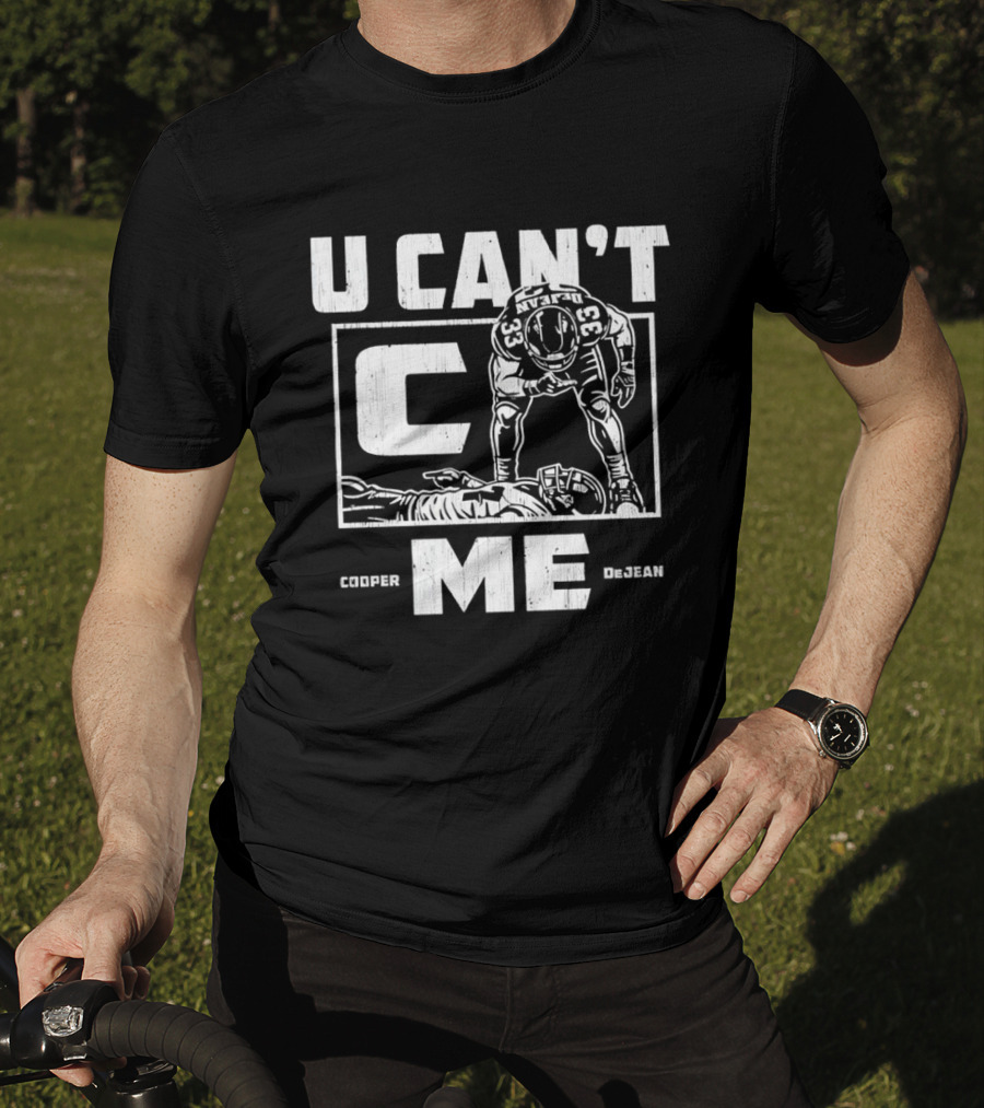 Philadelphia Eagles Cooper DeJean U Cant C Me Football Player T-Shirt