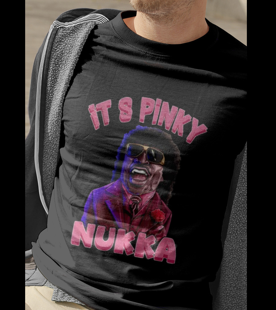 IT'S PINKY NUKKA Cartoon Vintage Style Afro Retro Suit Sunglasses T-Shirt