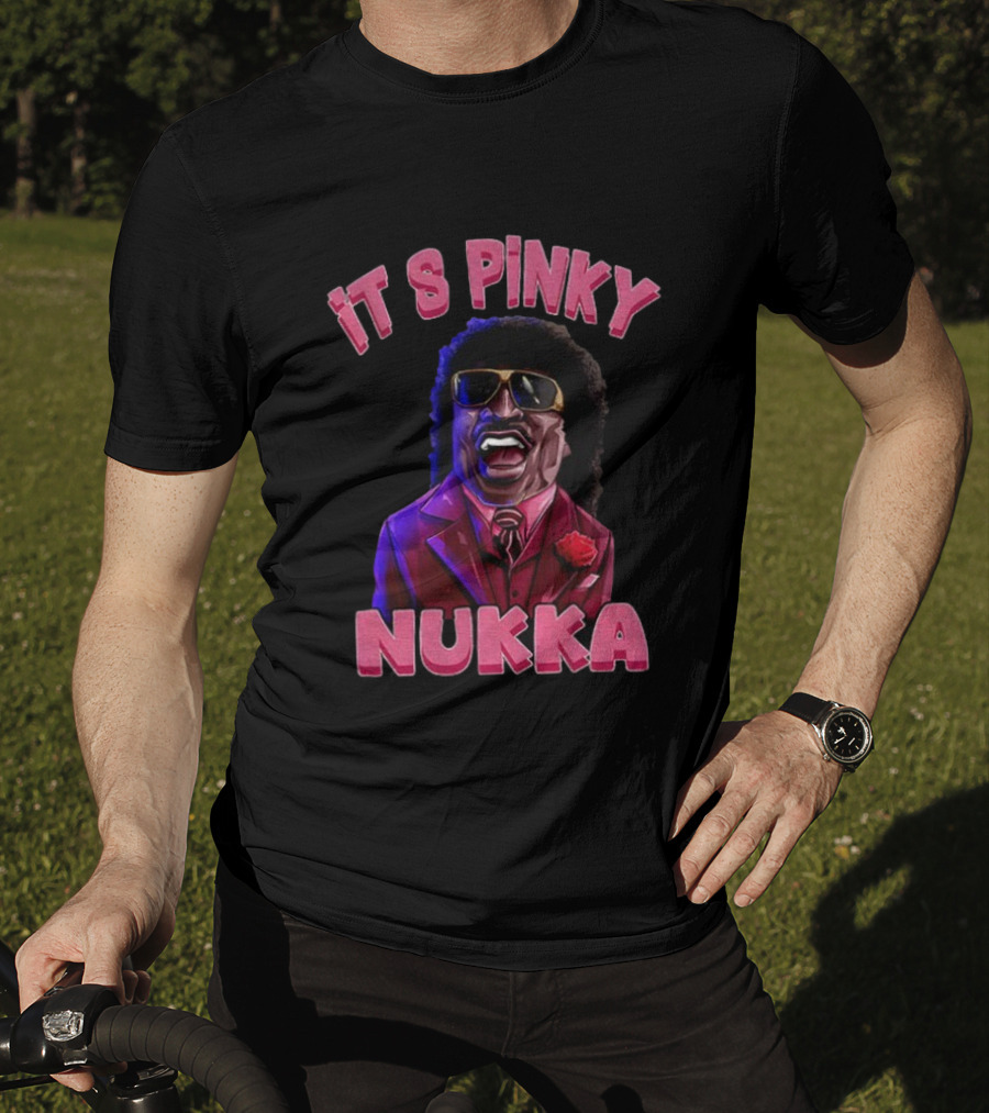 IT'S PINKY NUKKA Cartoon Vintage Style Afro Retro Suit Sunglasses T-Shirt