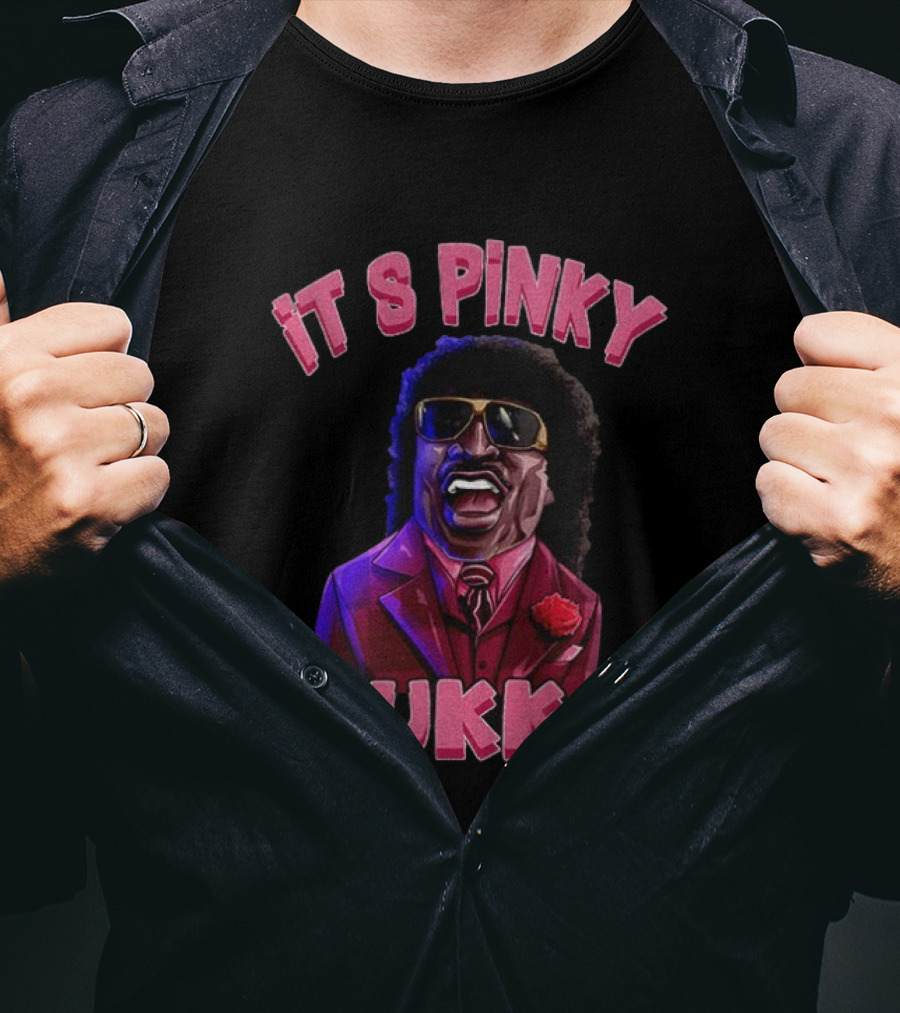 IT'S PINKY NUKKA Cartoon Vintage Style Afro Retro Suit Sunglasses T-Shirt