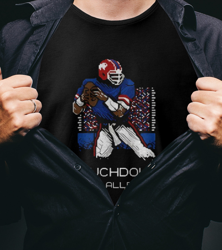 Touchdown J Allen Buffalo Bills 8bit Style NFL Football Fan Gear T-Shirt