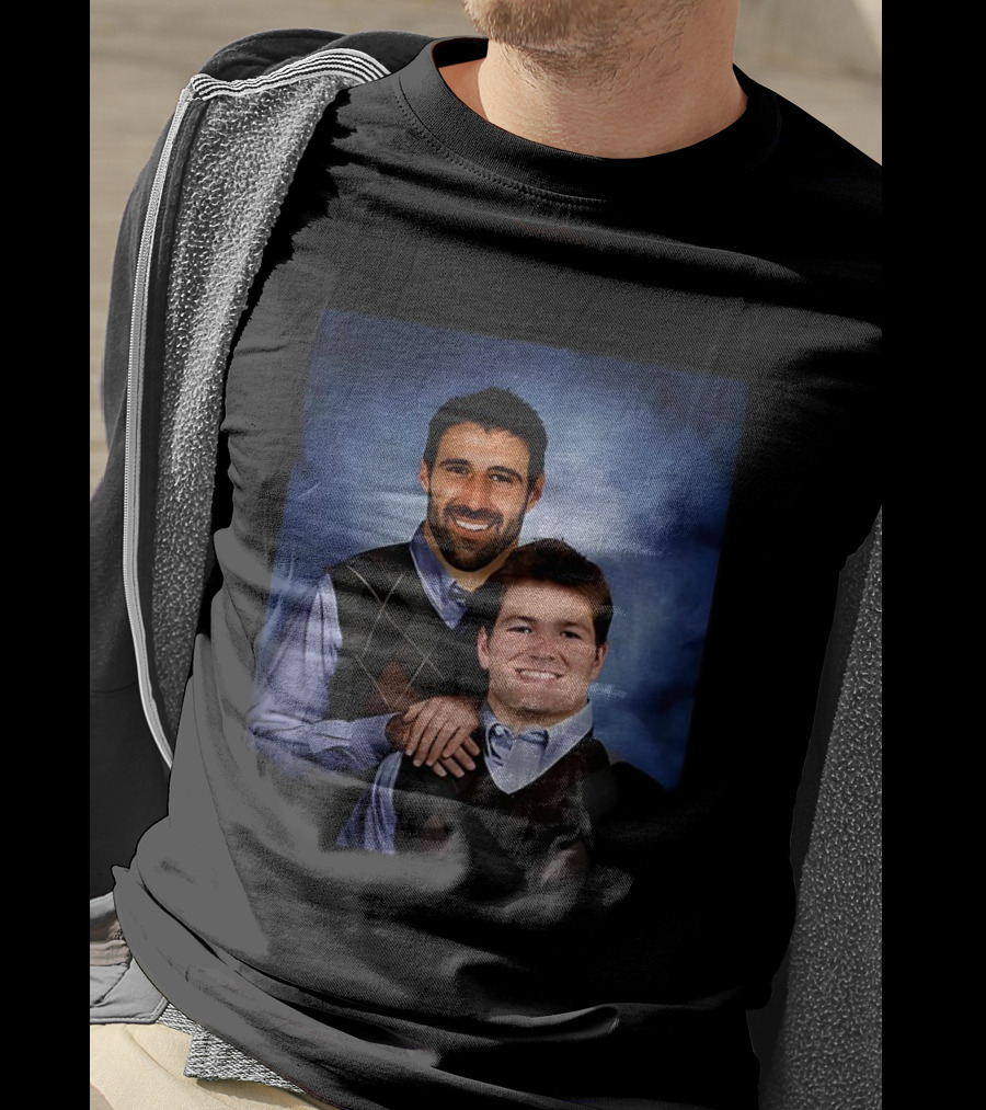 Mike Vrabel Drake Maye New England Patriots Step Brothers Football T-Shirt