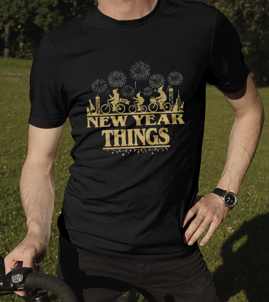 New Year Things Stranger Things Fireworks Bikes Celebration T-Shirt