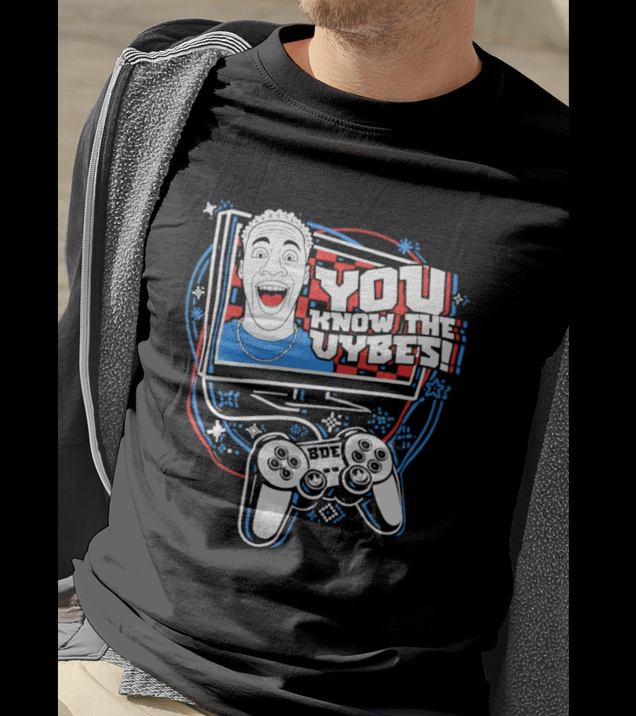 YOU KNOW THE VYBES BDE Game Controller TV Head T-Shirt