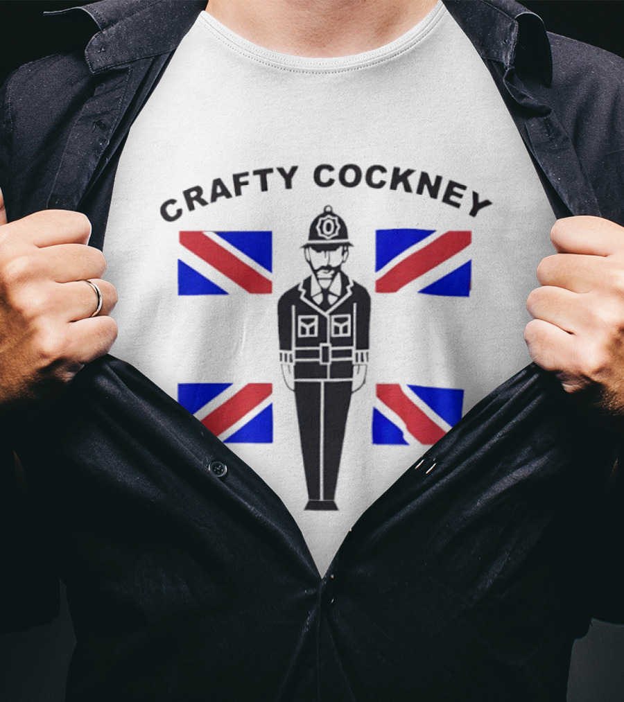 Crafty Cockney Union Jack British Policeman T-Shirt