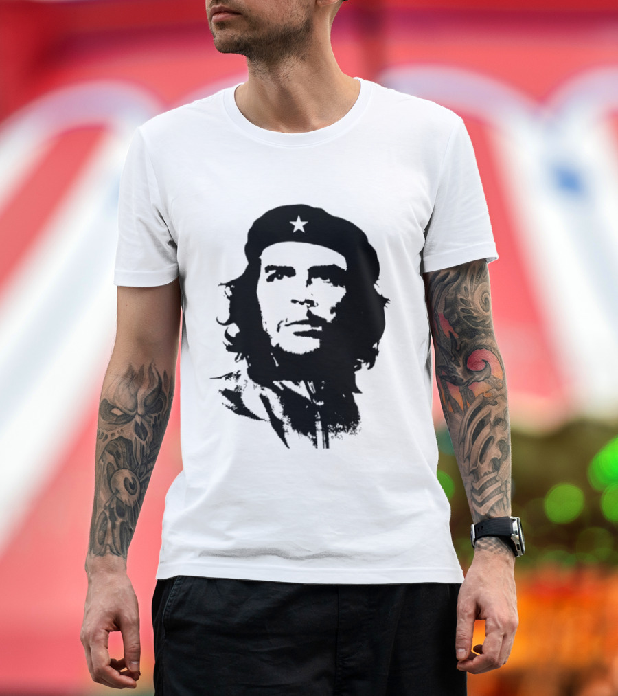 Che Guevara Big Head Argentine Marxist Revolutionary Iconic Stencil T-Shirt