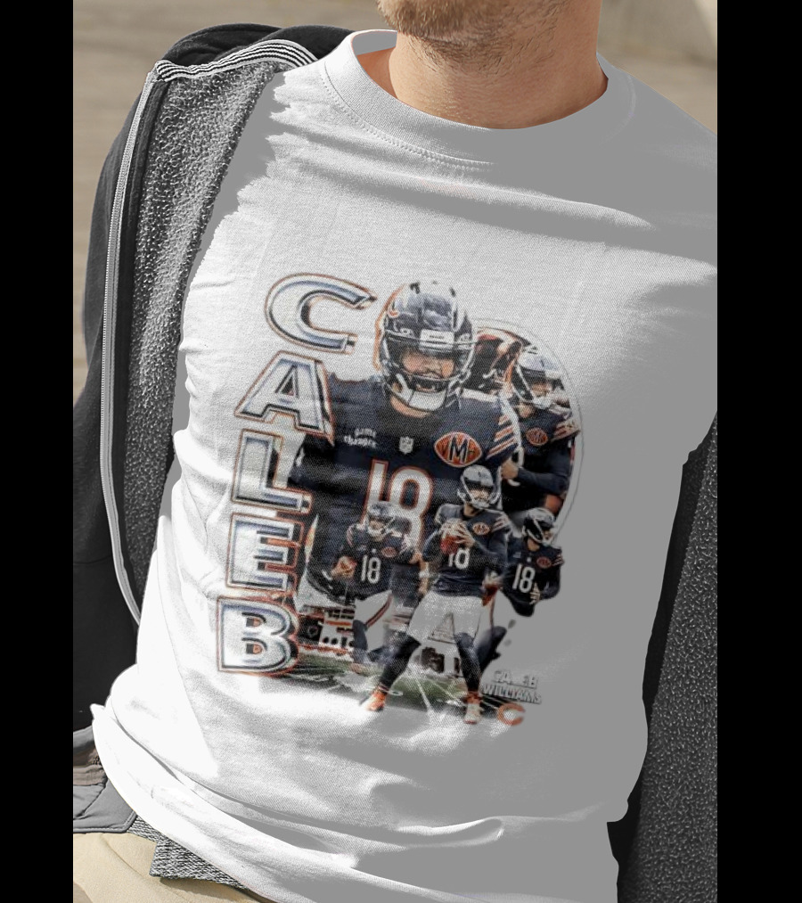 Chicago Bears Caleb Williams Player Number 18 Football T-Shirt