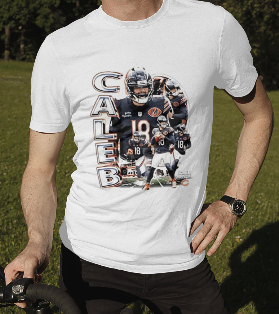 Chicago Bears Caleb Williams Player Number 18 Football T-Shirt