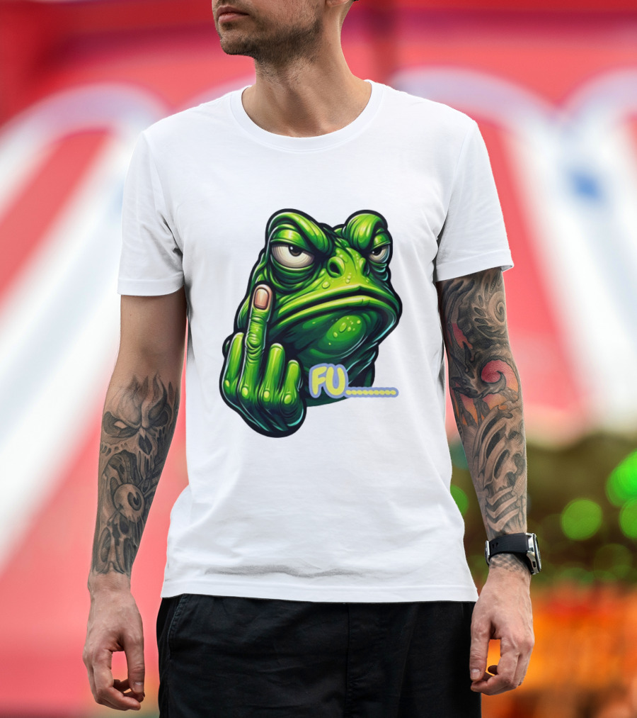 FU Frog Meme Gesture T-Shirt