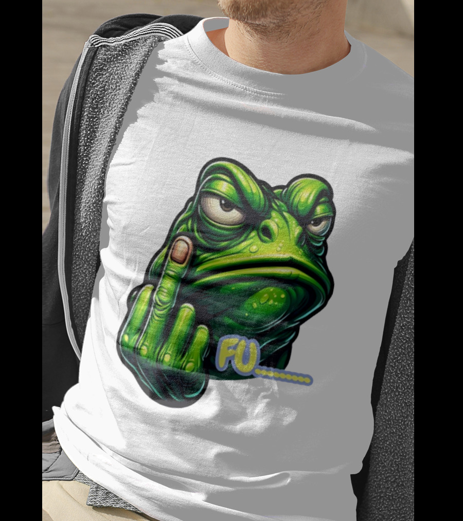 FU Frog Meme Gesture T-Shirt