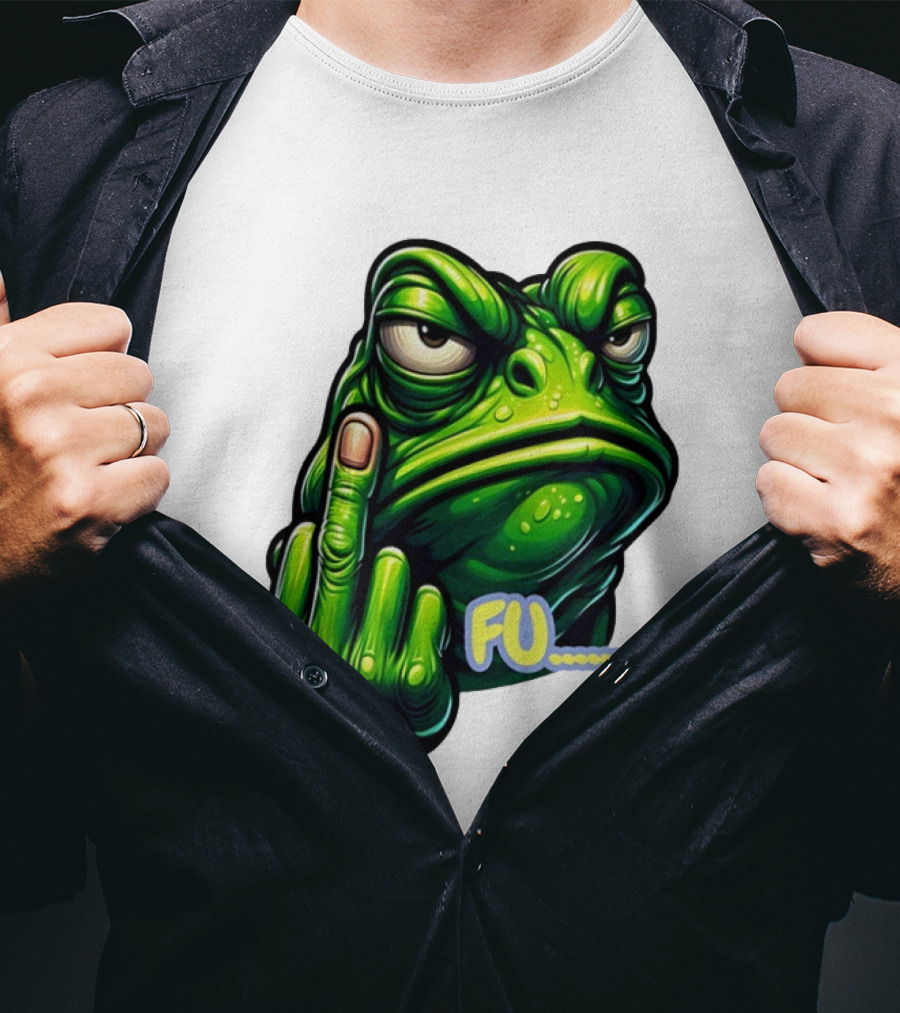 FU Frog Meme Gesture T-Shirt