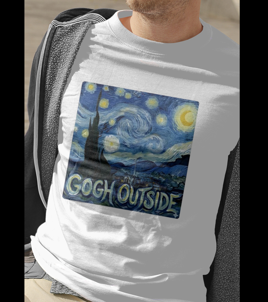 Gogh Outside Starry Night Van Gogh T-Shirt