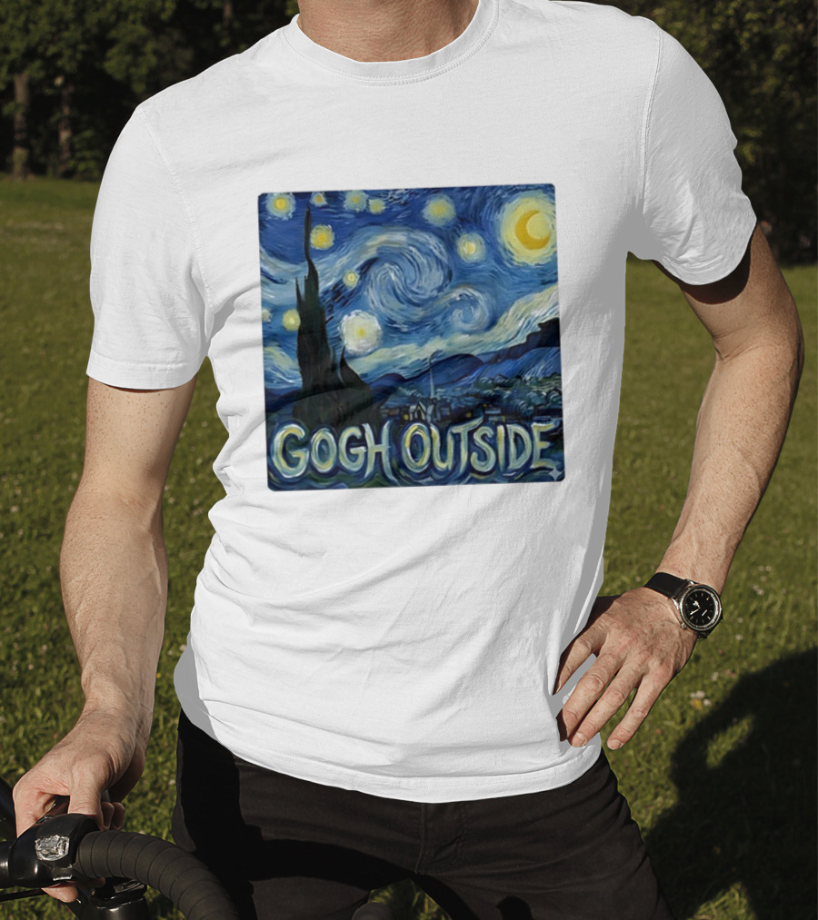 Gogh Outside Starry Night Van Gogh T-Shirt