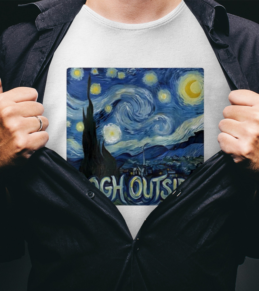 Gogh Outside Starry Night Van Gogh T-Shirt