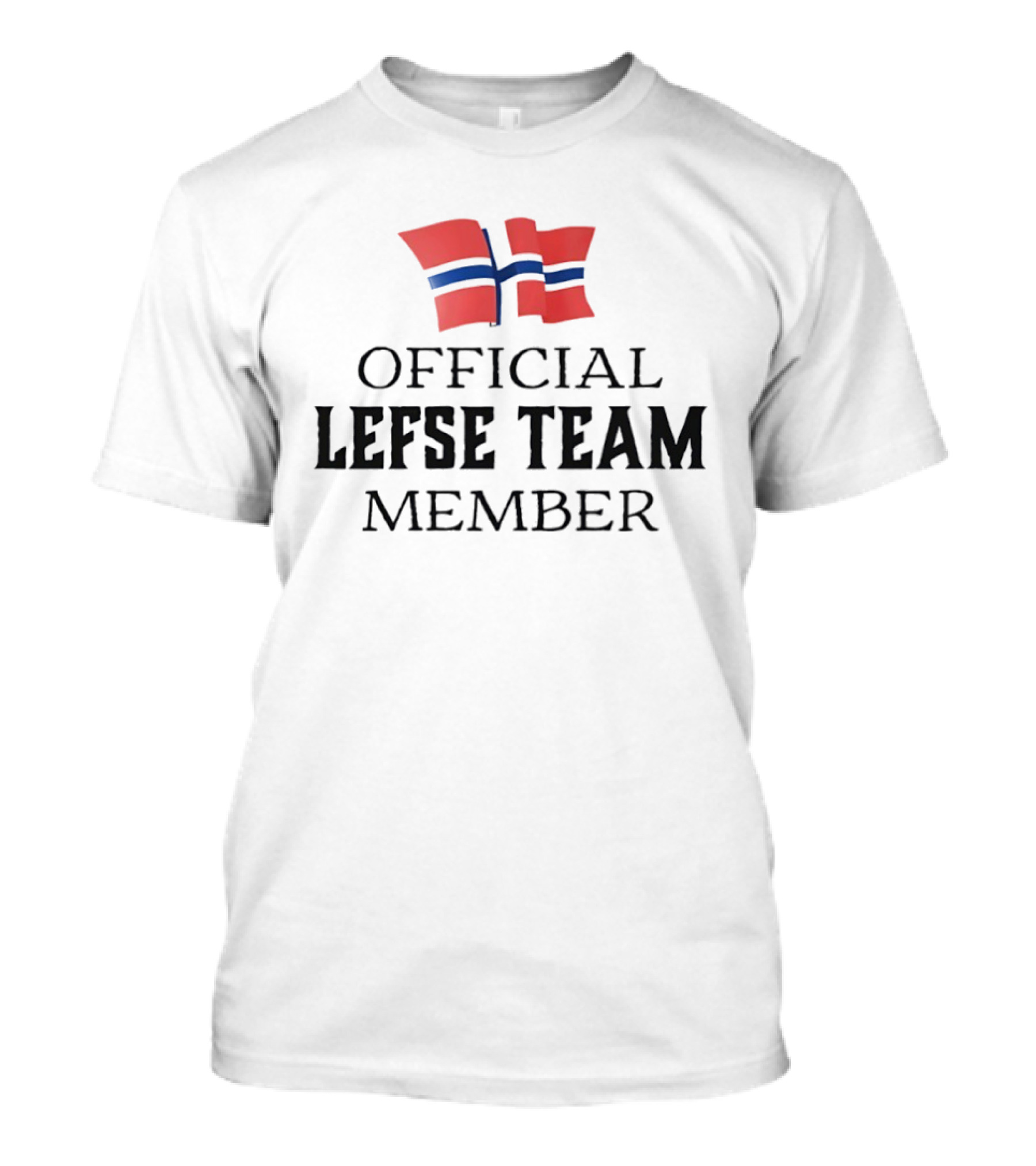 Official Lefse Team Member Norwegian Flag T-Shirt