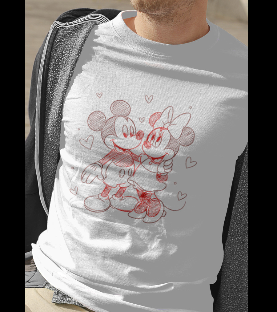 Mickey's Mouse And Friends Valentine's Day Trip With Hearts And Love T-Shirt