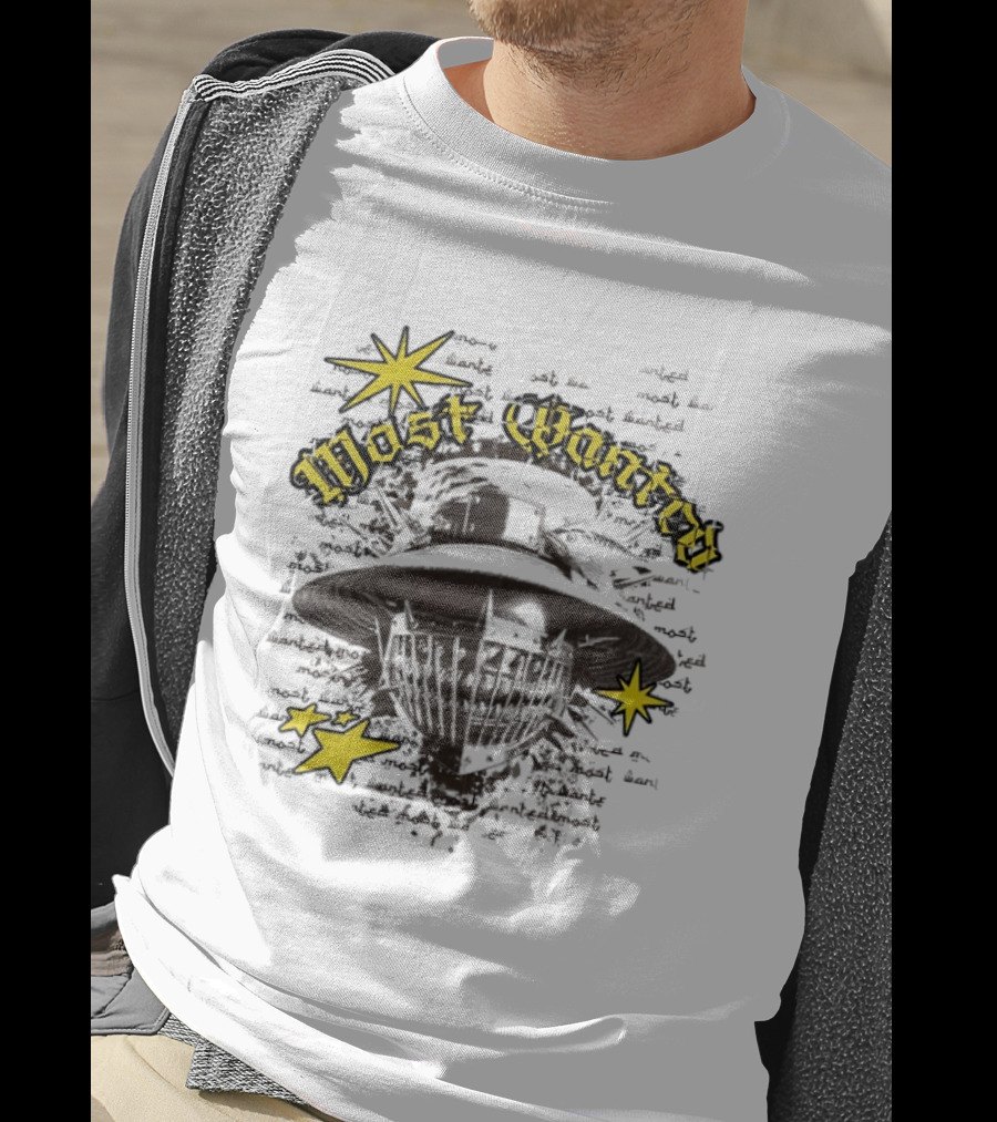 Most Wanted Horror Skeleton Cowboy Star T-Shirt