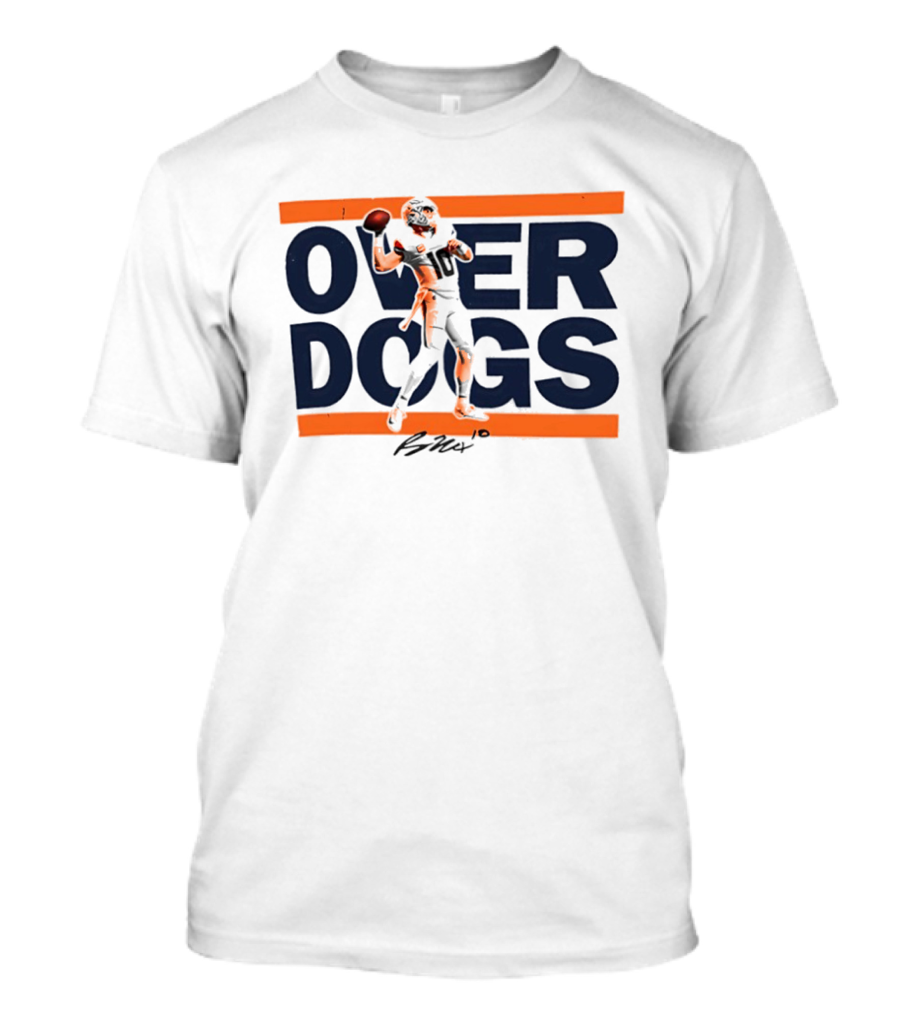Over Dogs Bo Nix Denver Broncos Football Signature Bold T-Shirt
