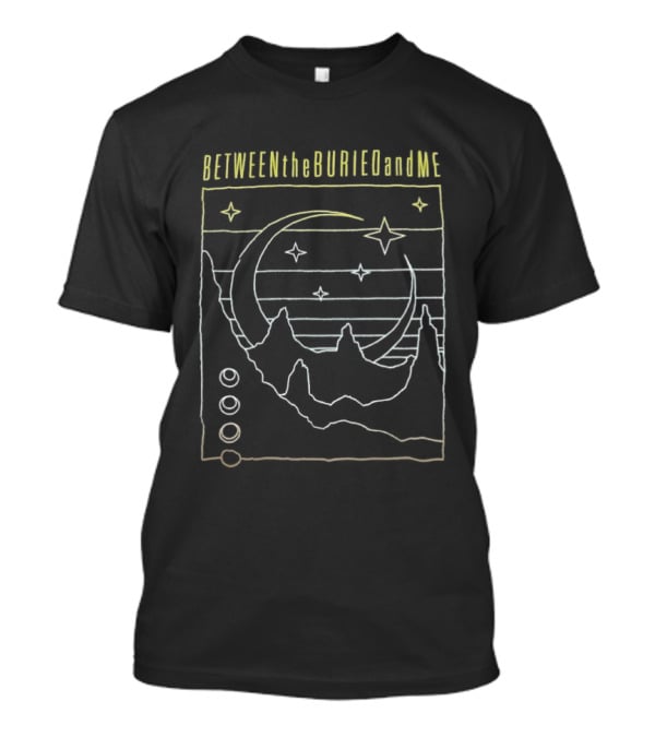 Between The Buried And Me Crescent Moon Stars Drawing T-Shirt