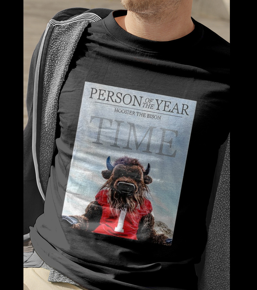Indiana Hoosiers Football Hoosier The Bison Person Of The Year TIME T-Shirt